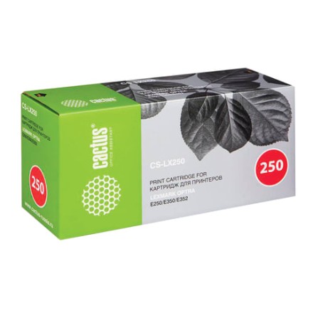 Тонер-картридж CACTUS (CS-LX250) для LEXMARK E250/E350/E352, ресурс 3500 стр. 