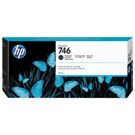 Картридж струйный для плоттера HP (P2V83A) DesignJet Z6, Z9+, 300 мл, черный матовый, оригинальный 