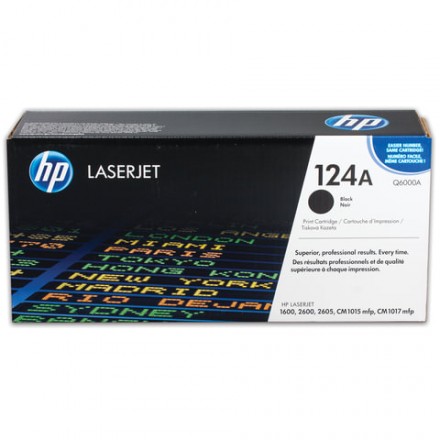 Картридж лазерный HP (Q6000A) ColorLaserJet CM1015/2600 и другие, черный, оригинальный, 2500 стр. 