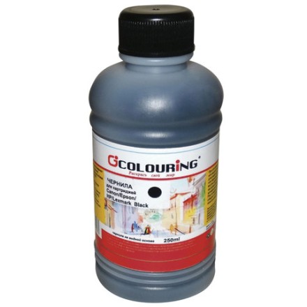 Чернила COLOURING для CANON /EPSON /HP /LEXMARK универсальные, черные, 0,25 л, водные, 5180000086 