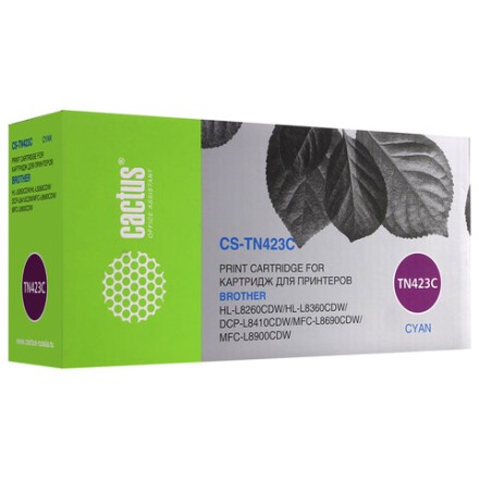 Картридж лазерный CACTUS (CS-TN423C) для Brother DCP L8410CDW/HL L8260CDW, голубой, ресурс 4000 страниц 