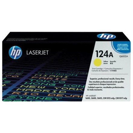 Картридж лазерный HP (Q6002A) ColorLaserJet CM1015/2600 и другие, желтый, оригинальный, 2000 стр. 