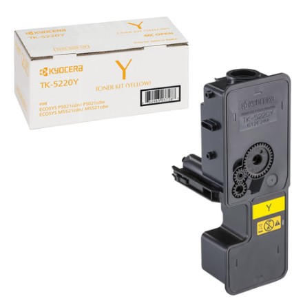 Тонер-картридж KYOCERA (TK-5220Y) ECOSYS P5021cdn/cdw/M5521cdn/cdw, желтый, ресурс 1200 стр., оригинальный, 1T02R9ANL1 