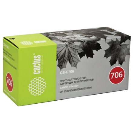 Картридж лазерный CACTUS (CS-C706) для CANON MF6530/6540/6550/6580, ресурс 5000 стр. 