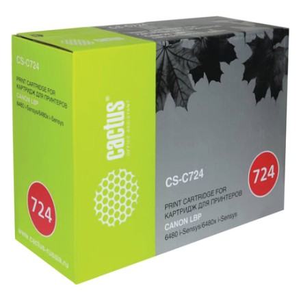 Картридж лазерный CACTUS (CS-C724) для CANON LBP-6750dn, ресурс 6000 стр. 
