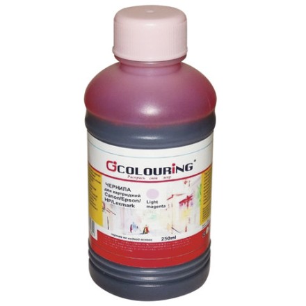 Чернила COLOURING для CANON /EPSON /HP /LEXMARK универсальные, светло-пурпурные, 0,25 л, водные, 5180000089 