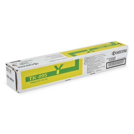 Тонер-картридж KYOCERA (TK-895Y) FS-C8020MFP/C8025MFP/C8520MFP/C8525MFP, желтый, оригинальный, ресурс 6000 страниц, 1T02K0ANL0 