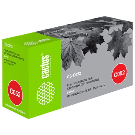 Картридж лазерный CACTUS (CS-C052) для Canon MF421/426/428/429/LBP 212/214/215, ресурс 3100 страниц 