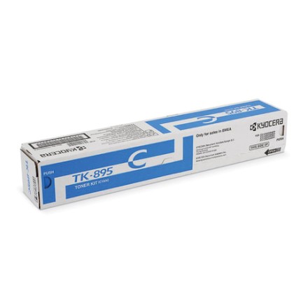 Тонер-картридж KYOCERA (TK-895C) FS-C8020MFP/C8025MFP/C8520MFP/C8525MFP, голубой, оригинальный, ресурс 6000 страниц, 1T02K0CNL0 