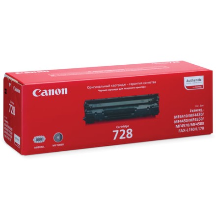Картридж лазерный CANON (728) MF4410/4430/4450/4550dn/4570dn/4580dn, оригинальный, ресурс 2100 стр., 3500B010 