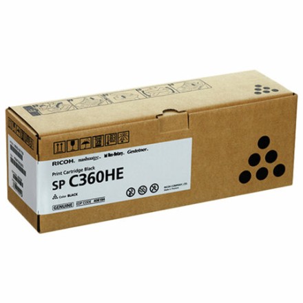 Картридж лазерный RICOH (SP C360HE) для Ricoh SP C360SFNw/C361SFNw, черный, оригинальный, ресурс 7000 страниц, 408184 