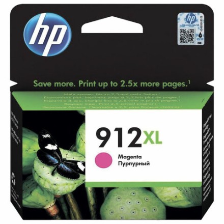Картридж струйный HP (3YL82A) для HP OfficeJet Pro 8023, №912XL пурпурный, ресурс 825 страниц, оригинальный 