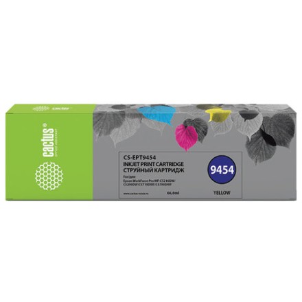 Картридж струйный CACTUS (CS-EPT9454) для Epson WF-C5290DW/WF-C5790DW, желтый 