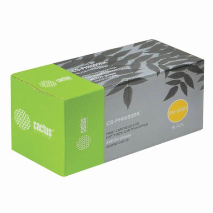 Картридж лазерный CACTUS (CS-PH6000BK) для XEROX Phaser 6000/6010N, черный, ресурс 2000 стр. 