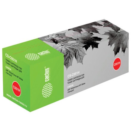 Тонер-картридж CACTUS (CS-C051H) для Canon LBP 162dw/MF 264dw/267dw/269dw, черный, ресурс 4100 страниц 