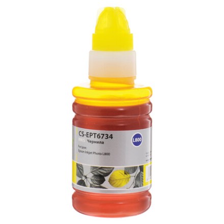 Чернила CACTUS (CS-EPT6734) для СНПЧ EPSON L800/L810/L850/L1800, желтые, 0,1 л 
