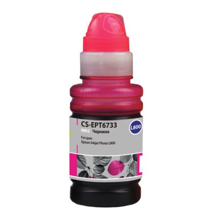 Чернила CACTUS (CS-EPT6733) для СНПЧ EPSON L800/L810/L850/L1800, пурпурные, 0,1 л 