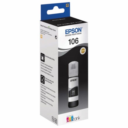 Чернила EPSON (C13T00R140) для СНПЧ L7160/L7180, фото-черный, оригинальные, ресурс 5000 страниц 