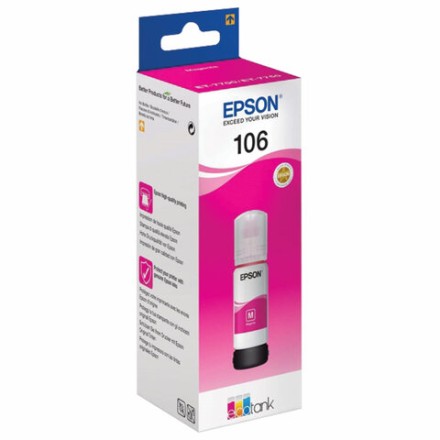 Чернила EPSON (C13T00R340) для СНПЧ L7160/L7180, пурпурный, оригинальные, ресурс 5000 страниц 