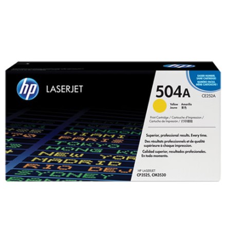 Картридж лазерный HP (CE252A) ColorLaserJet CP3525/CM3530, желтый, оригинальный, ресурс 7000 страниц 