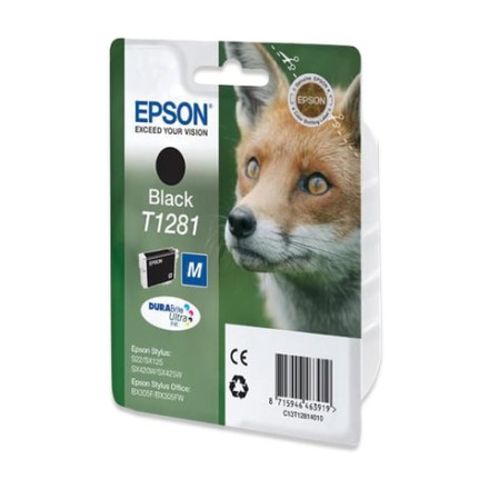 Картридж струйный EPSON (C13T12814012) Stylus S22/SX125/SX420W/ SX425W/BX305F/FW, черный, оригинальный 
