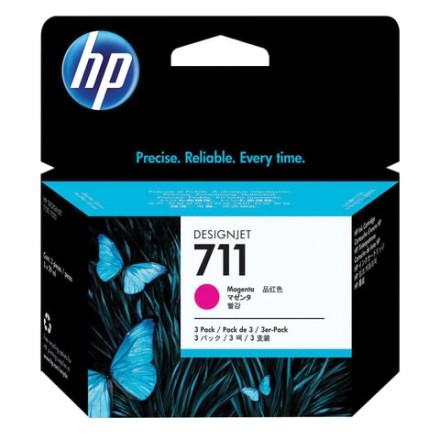 Картридж струйный для плоттера HP (CZ135A) Designjet T120/520, пурпурный, комплект 3 шт. х 29 мл, оригинальный 