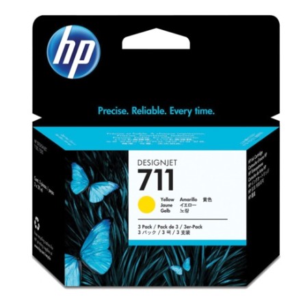 Картридж струйный для плоттера HP (CZ136A) Designjet T120/520, желтый, комплект 3 шт. х 29 мл, оригинальный 