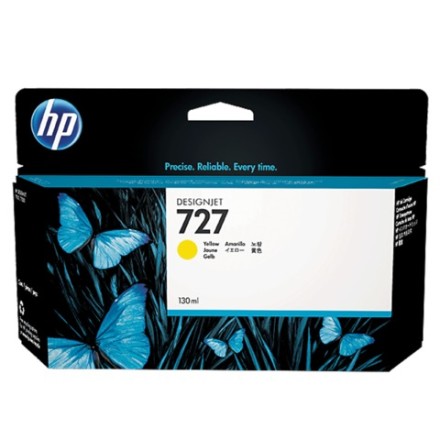 Картридж струйный для плоттера HP (B3P21A) Designjet T920/1500, №727, желтый, 130 мл, оригинальный 