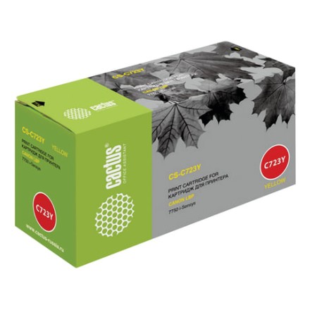 Картридж лазерный CACTUS (CS-C723Y) для CANON i-SENSYS 7750, желтый, ресурс 8500 стр. 