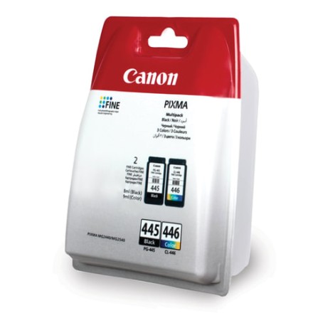Картридж струйный CANON (PG-445/CL-446) PIXMA MG2440/MG2540, комплект, оригинальный, 2 цвета, 180 стр., 8283B004 