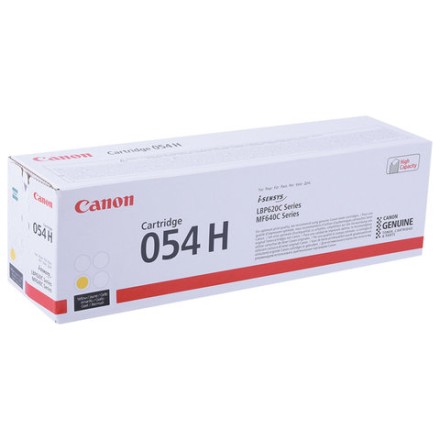 Картридж лазерный CANON (054HY) для i-SENSYS LBP621Cw/MF641Cw/645Cx, желтый, ресурс 2300 страниц, оригинальный, 3025C002 