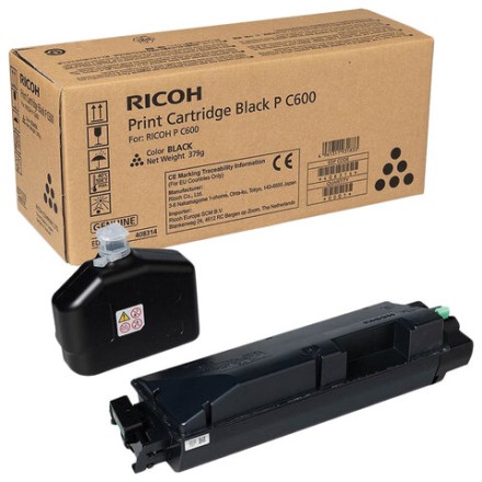 Тонер-картридж RICOH (408314) P C600, черный, ресурс 18000 страниц, оригинальный 