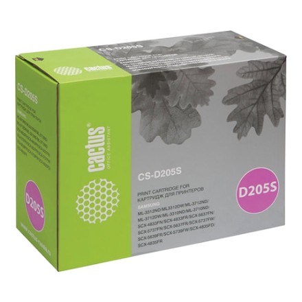 Картридж лазерный CACTUS (CS-D205S) для SAMSUNG ML-3310ND/3710D/SCX4833FD, ресурс 2000 стр. 