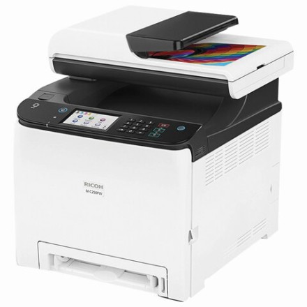 МФУ лазерное ЦВЕТНОЕ RICOH M C250FW "4 в 1", А4, 25 стр/мин, ДУПЛЕКС, ДАПД, WiFi, NFC, сетевая карта, 408329 