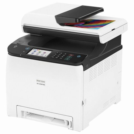 МФУ лазерное ЦВЕТНОЕ RICOH M C250FWB "4 в 1", А4, 25 стр/мин, ДУПЛЕКС, ДАПД, WiFi, NFC, сетевая карта, 408327 