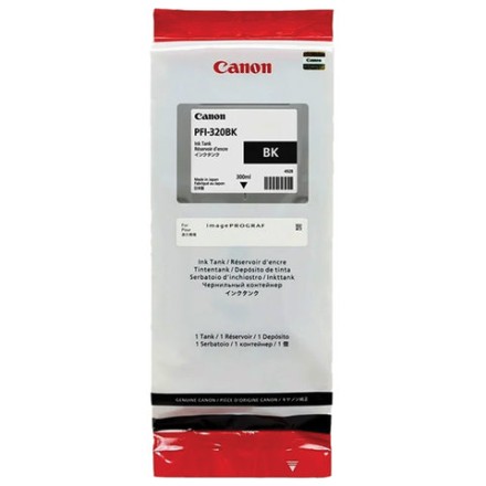 Картридж струйный CANON (PFI-320BK) для imagePROGRAF TM-200/205/300/305, черный, 300 мл, оригинальный, 2890C001 