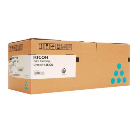 Тонер-картридж RICOH (407384) Ricoh SP C352DN, голубой, ресурс 7000 стр., оригинальный 