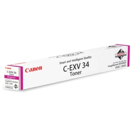 Тонер CANON (C-EXV34M) iR C9060/C9065/C9070, пурпурный, оригинальный, ресурс 16000 страниц, 3784B002 