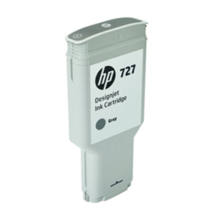 Картридж струйный для плоттера HP (F9J80A) DesignJet T1500/T920/T2500, №727, 300 мл, серый, оригинальный 