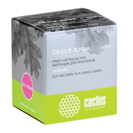 Картридж лазерный CACTUS (CS-CLP-K300A) для SAMSUNG CLP-300, черный, ресурс 2000 стр. 