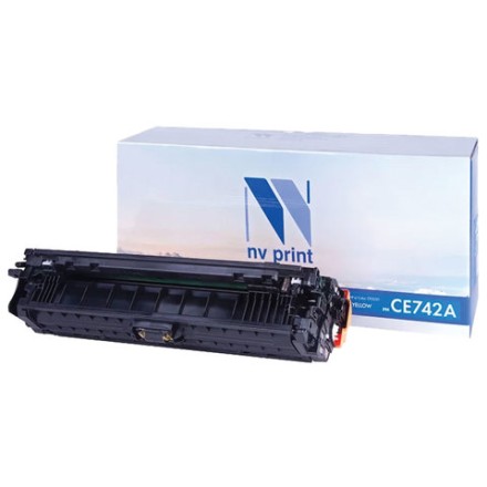 Картридж лазерный NV PRINT (NV-CE742A) для HP CP5220/CP5225/CP5225dn/CP5225n, желтый, ресурс 7300 страниц 