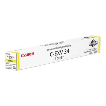 Тонер CANON (C-EXV34Y) iR C9060/C9065/C9070, желтый, оригинальный, ресурс 16000 страниц, 3785B002 