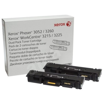 Картридж лазерный XEROX (106R02782) WC 3225/Phaser 3052/3260, оригинальный, КОМПЛЕКТ 2 шт., ресурс 2х3000 страниц 